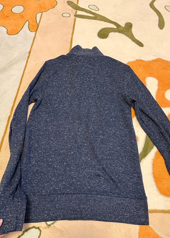 Lacivert  Erkek Uzun Kollu Düğmeli Kazak - Görsel 3