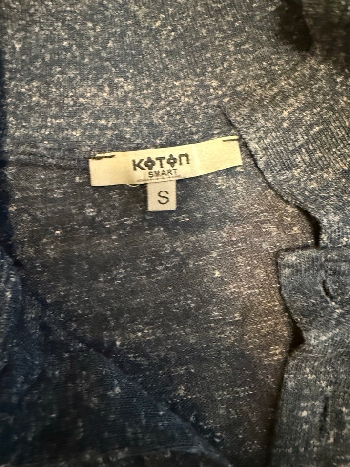 Lacivert  Erkek Uzun Kollu Düğmeli Kazak - Görsel 2