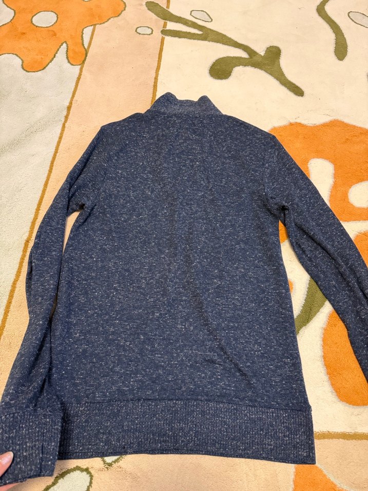 Lacivert  Erkek Uzun Kollu Düğmeli Kazak - Görsel 3