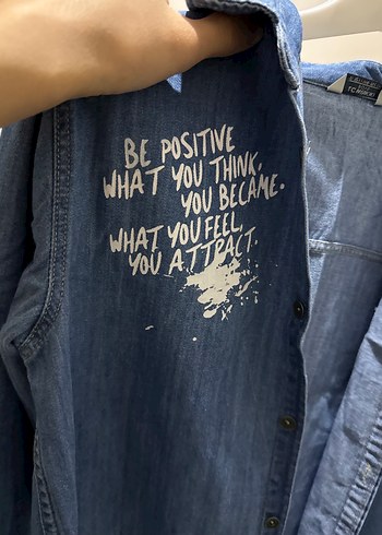 Düğmeli Mavi erkek çocuk Kot Ceket - Görsel 2