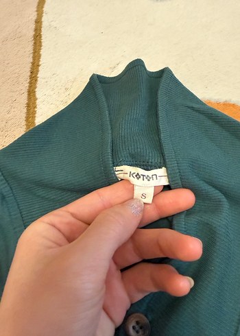 Düğmeli Yeşil Uzun Kollu erkek  sweat - Görsel 2