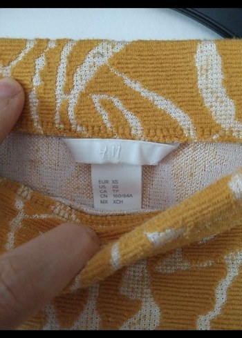 xs Beden sarı Renk Sarı Zebra Desenli Mini Etek