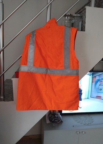 m Beden turuncu Renk iş güvenliği Turuncu Fermuarlı Erkek Yelek