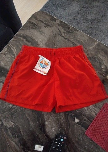 Kırmızı Mini Kadın deniz Şortu