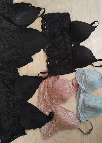Kadın Siyah Dantel Bohem Bralet