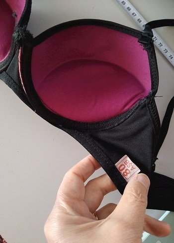 universal Beden 80 beden Renkli Pudra ve Bordo Spor Sütyen