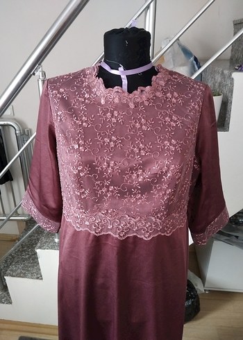 American Vintage Dantel ve Nakış Detaylı Uzun Kadın Elbise