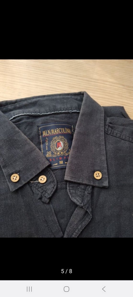 iş kıyafeti Kısa Kollu Denim Erkek Gömlek - Görsel 4