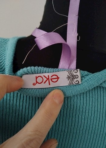 Turkuaz Kadın Triko Dar Kesim Kazak - Görsel 5