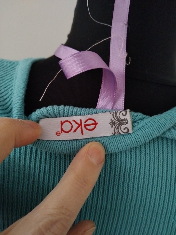 Turkuaz Kadın Triko Dar Kesim Kazak - Görsel 5