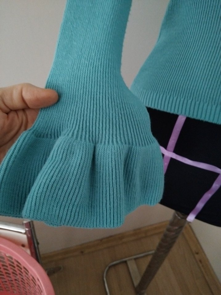 Turkuaz Kadın Triko Dar Kesim Kazak - Görsel 2