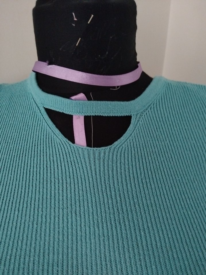 Turkuaz Kadın Triko Dar Kesim Kazak - Görsel 3