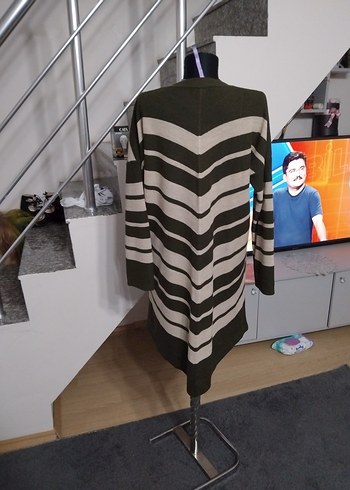 Kadın Uzun Kollu V Yaka Triko Elbise - Görsel 4