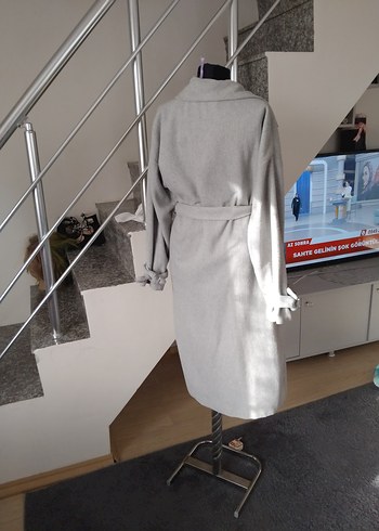 Gri Kuşaklı Uzun Kaban - Görsel 13