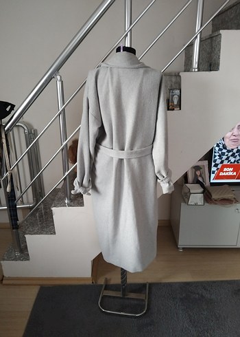 Gri Kuşaklı Uzun Kaban - Görsel 5