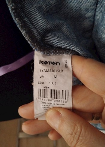 Düğmeli Bol Kesim Mavi Denim Ceket - Görsel 5
