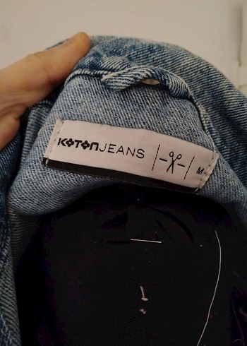 Düğmeli Bol Kesim Mavi Denim Ceket - Görsel 6
