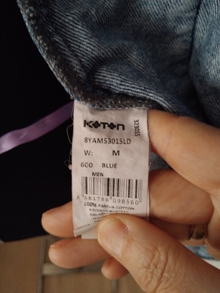 Düğmeli Bol Kesim Mavi Denim Ceket - Görsel 5