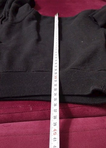 Kemer Detaylı Siyah Goth Kadın Sweatshirt - Görsel 4