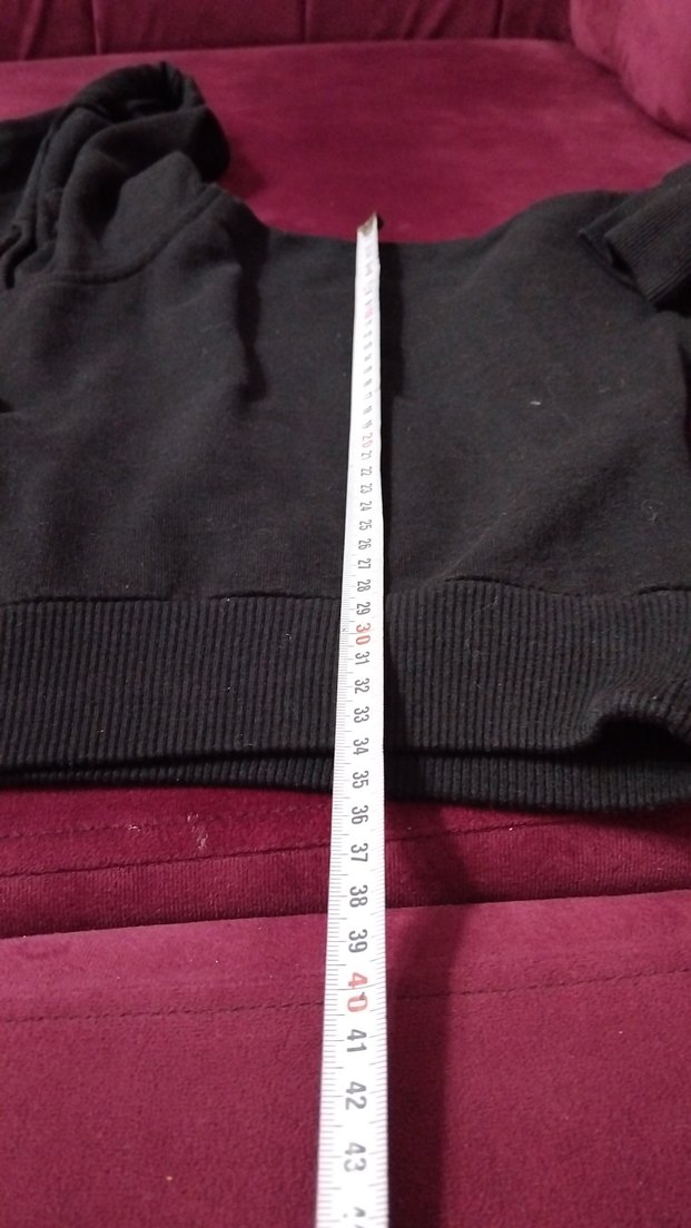 Kemer Detaylı Siyah Goth Kadın Sweatshirt - Görsel 4