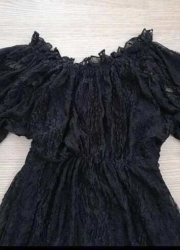 m Beden siyah Renk Ekzotica marka dantel elbise 