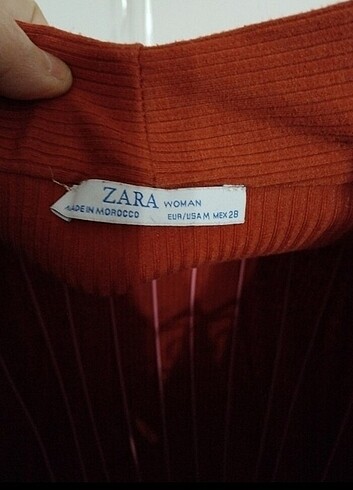 m Beden turuncu Renk Zara marka tişört 