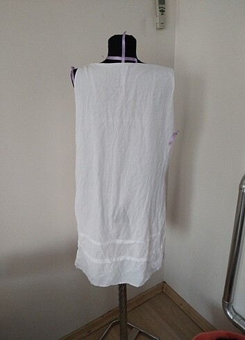 L beden pamuklu  yazlık elbise - Görsel 5