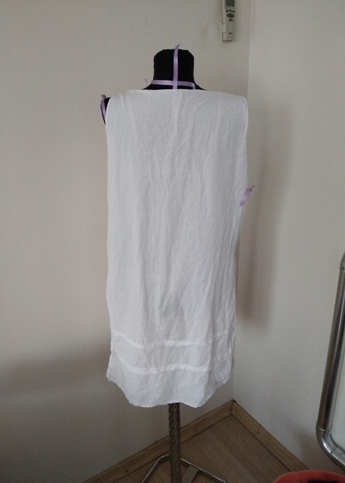 L beden pamuklu  yazlık elbise - Görsel 5