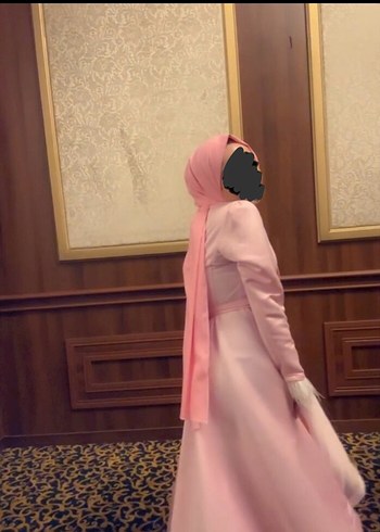 m Beden pembe Renk Presnses model elbise