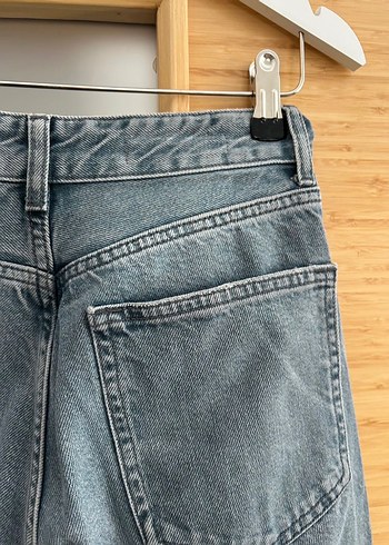 Zara mavi gri renkli wide leg jean - Görsel 4