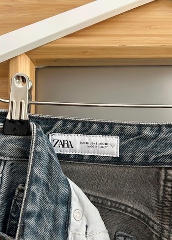 Zara mavi gri renkli wide leg jean - Görsel 2
