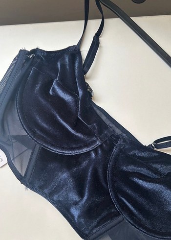 Bershka Lacivert Askılı Straplez Büstiyer - Görsel 2