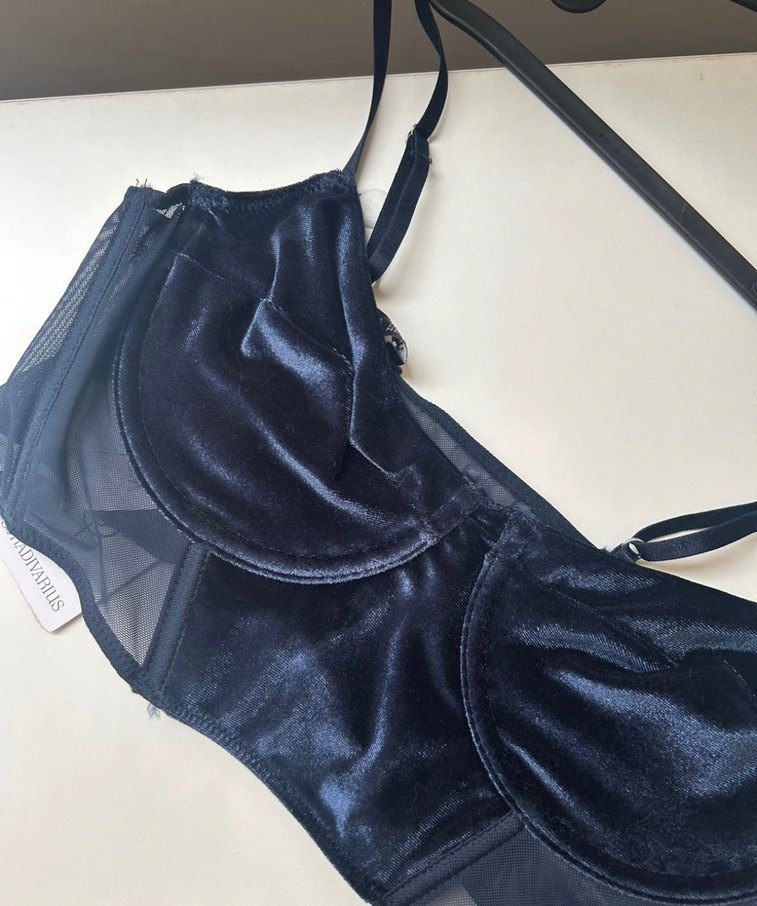 Bershka Lacivert Askılı Straplez Büstiyer - Görsel 2