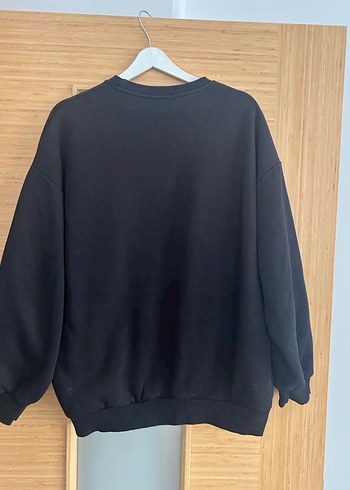 Madmext Siyah Oversize Kadın Sweatshirt - Görsel 3
