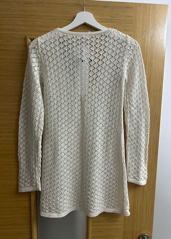 Örgü V Yaka Mini plaj elbisesi - Görsel 3