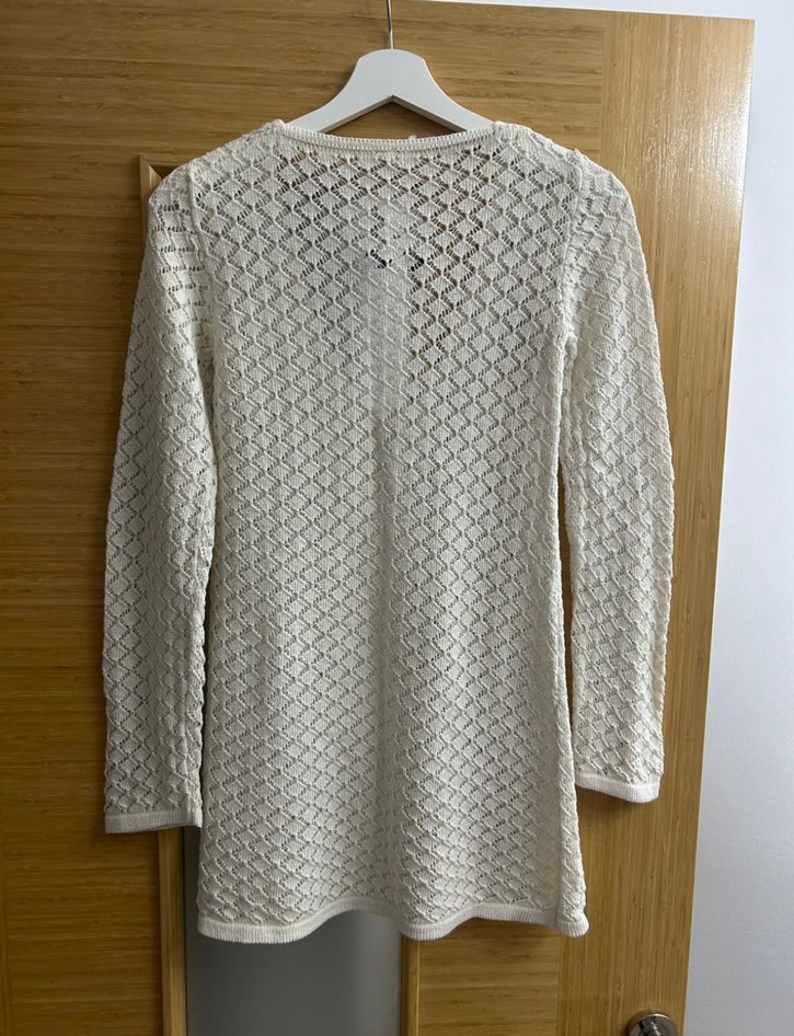 Örgü V Yaka Mini plaj elbisesi - Görsel 3