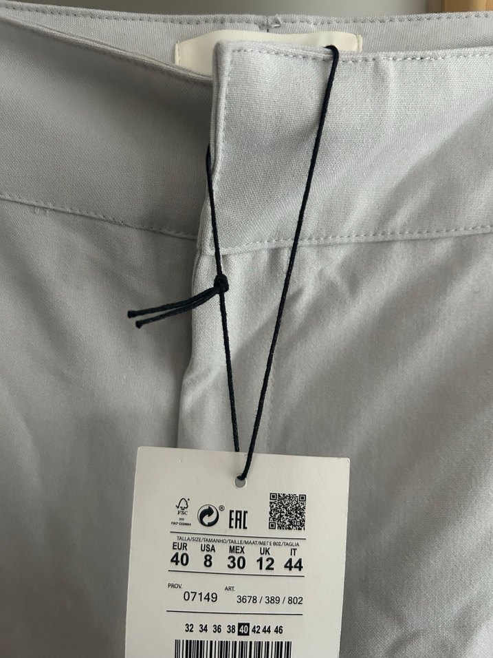 Pull and Bear Gri Flare Kumaş Pantolon - Görsel 4