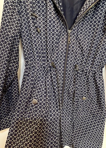 Lcw Desenli Lacivert Midi Yağmurluk - Görsel 3