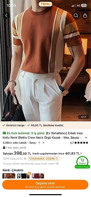 Diğer Temu dan erkek tişört