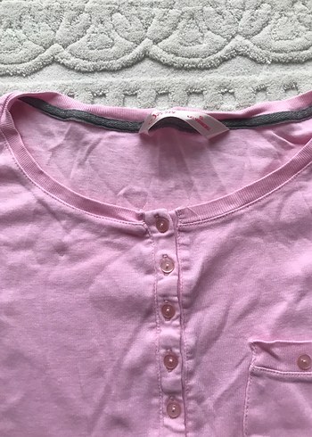 s Beden Pembe Uzun Kollu Rahat Pijama Takımı