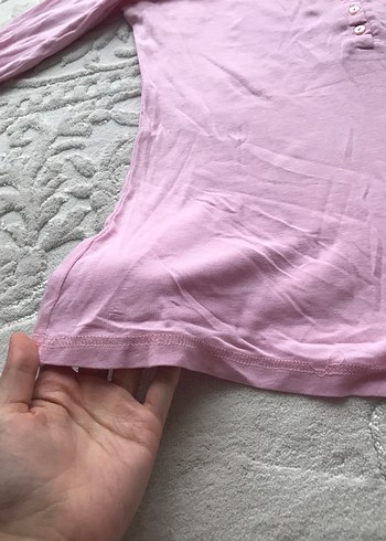 s Beden pembe Renk Pembe Uzun Kollu Rahat Pijama Takımı