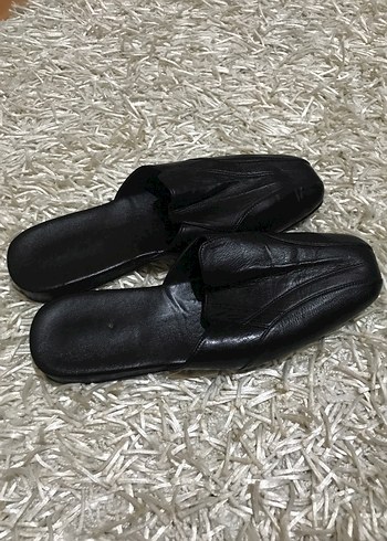 Erkek Siyah Kemerli Ev Terliği