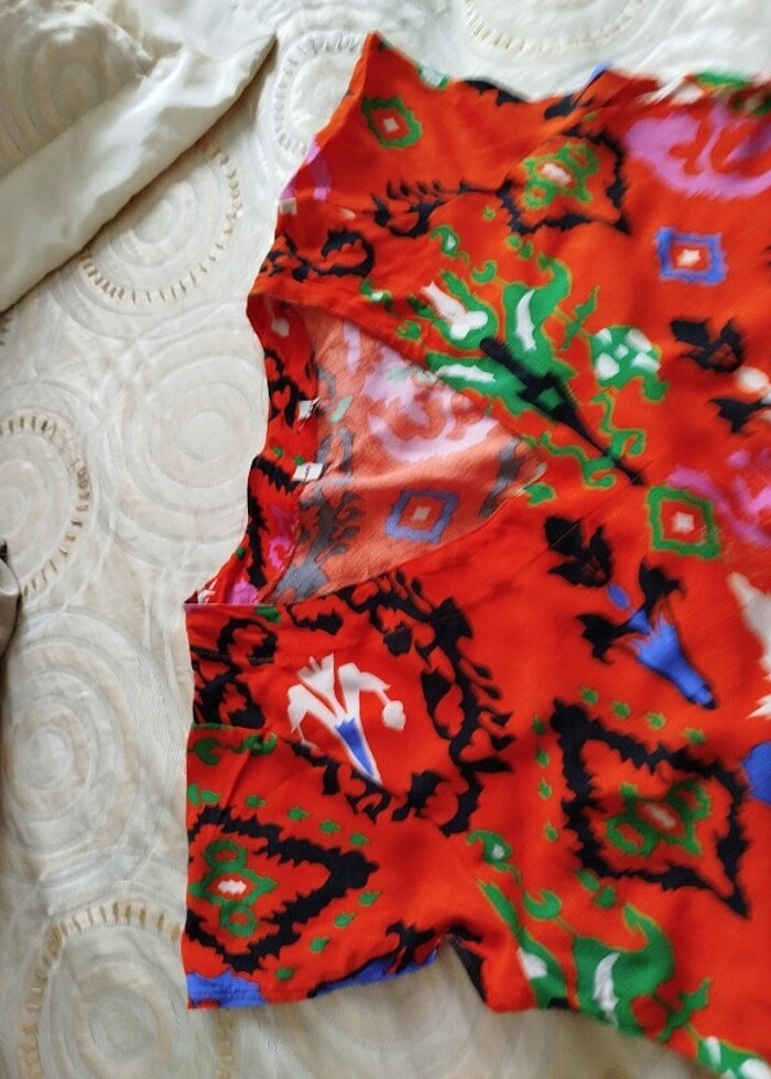 Yazlık turuncu elbise (yeni) - Görsel 3