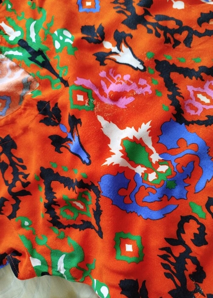 Yazlık turuncu elbise (yeni) - Görsel 4