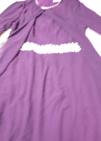 Uzun Mor elbise - Görsel 2