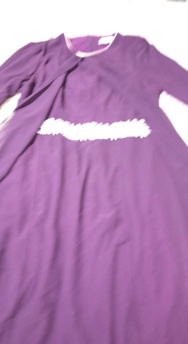 Uzun Mor elbise - Görsel 2