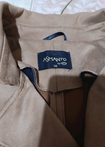 Bej Süet Uzun Kadın Trençkot - Görsel 2