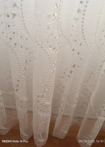 İşlemeli Beyaz Bohem Perde Bu model arıyorum - Görsel 2