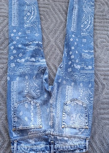 Düğmeli Mavi Midi Boy Jean - Görsel 6