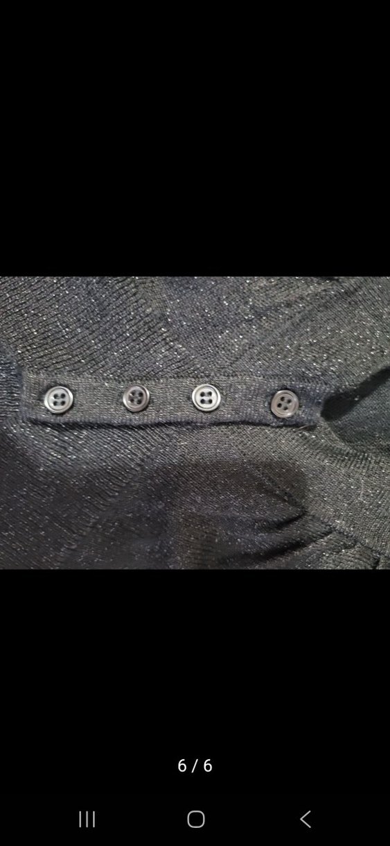 Düğmeli Siyah V Yaka Hırka mango suit - Görsel 5